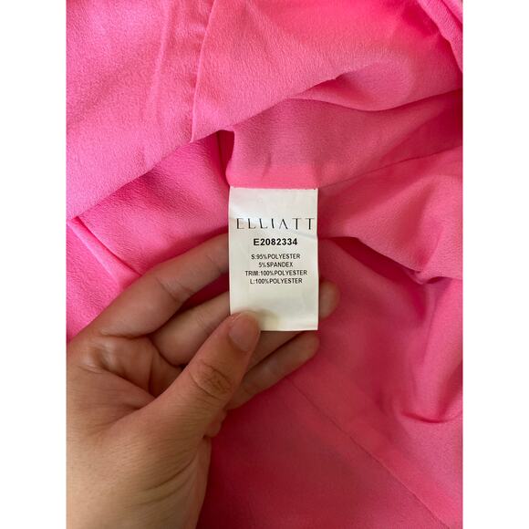 ELLIATT Trompe Hot Pink 3D Floral Mini Dress Size XL - Picture 9 of 9